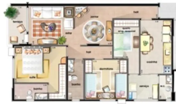 Apartamento Boqueirao 2 dormitorios 1 suite -Sala 2 ambientes com varanda – 2 garagens e lazer - foto 5