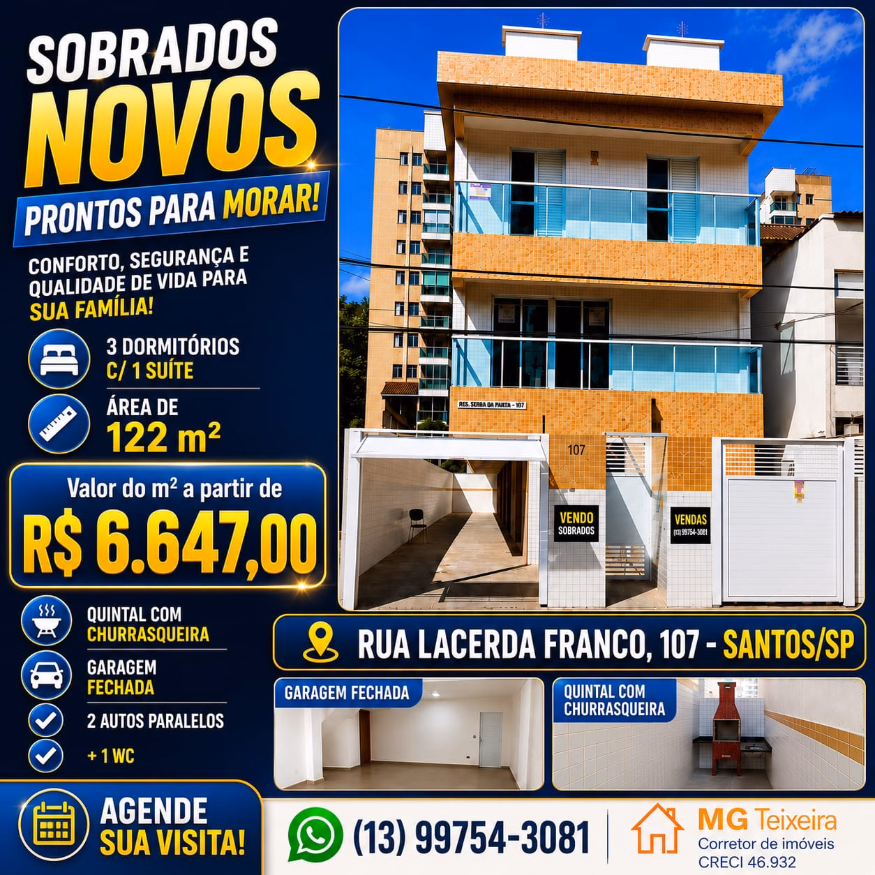 Sobrado novo 3 dormitórios 1 suíte, 2 garagens fechada paralelas e quintal e churrasqueira a Rua Lacerda Franco 107 - foto 60